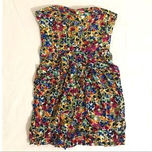 Flowery removable straps/semi-sweetheart neck Sz 2